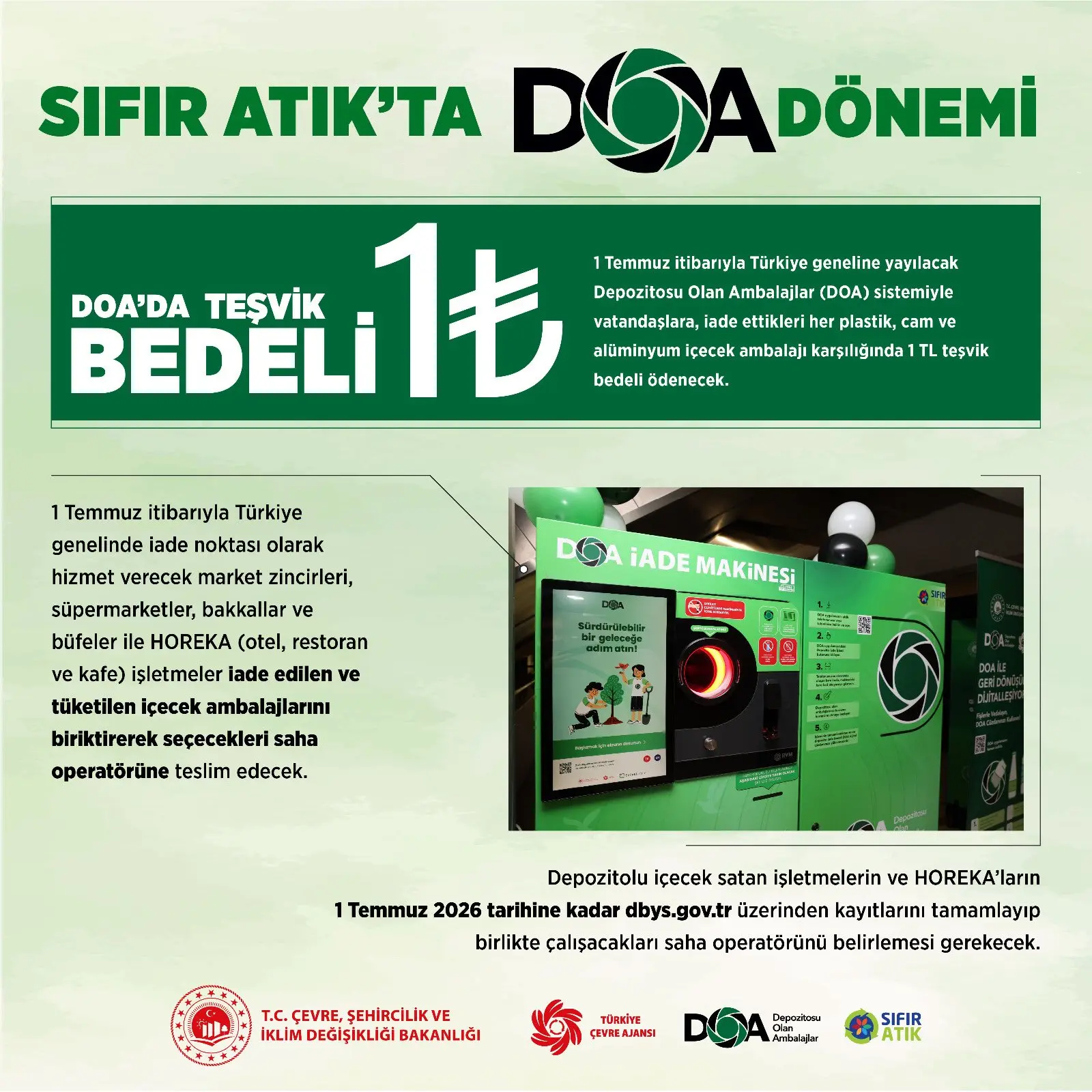 DOA dönemi 1 Temmuz'da başlıyor