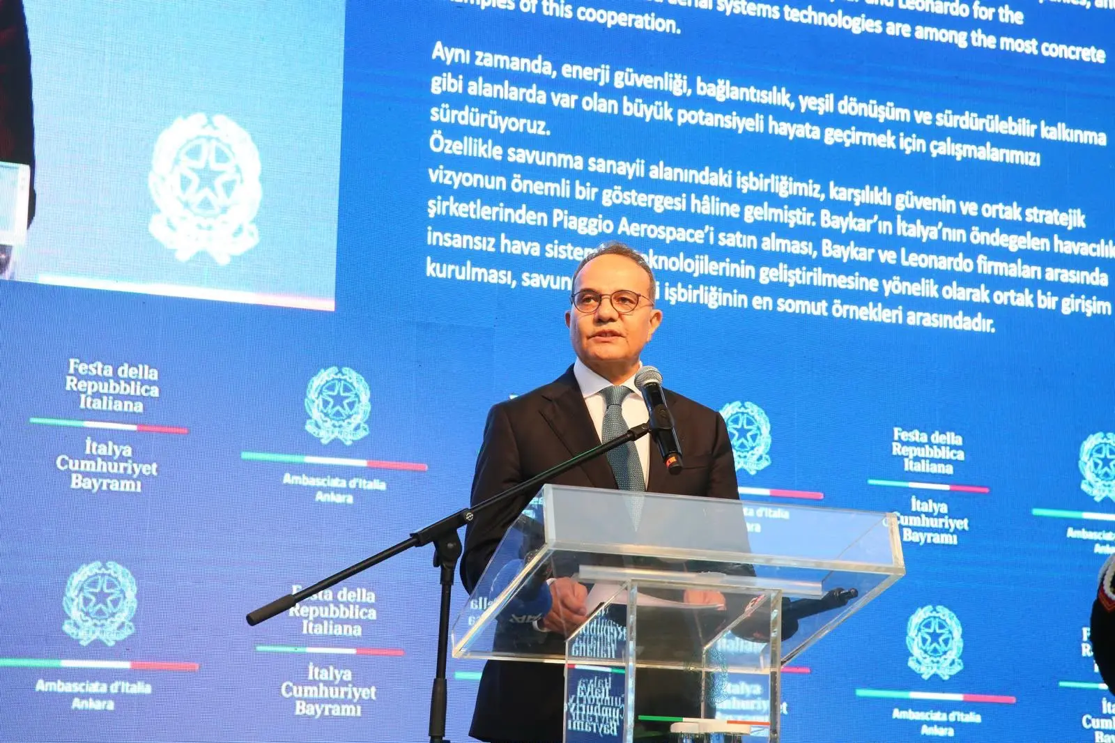 Bozay, İtalya Cumhuriyet Bayramı resepsiyonuna katıldı
