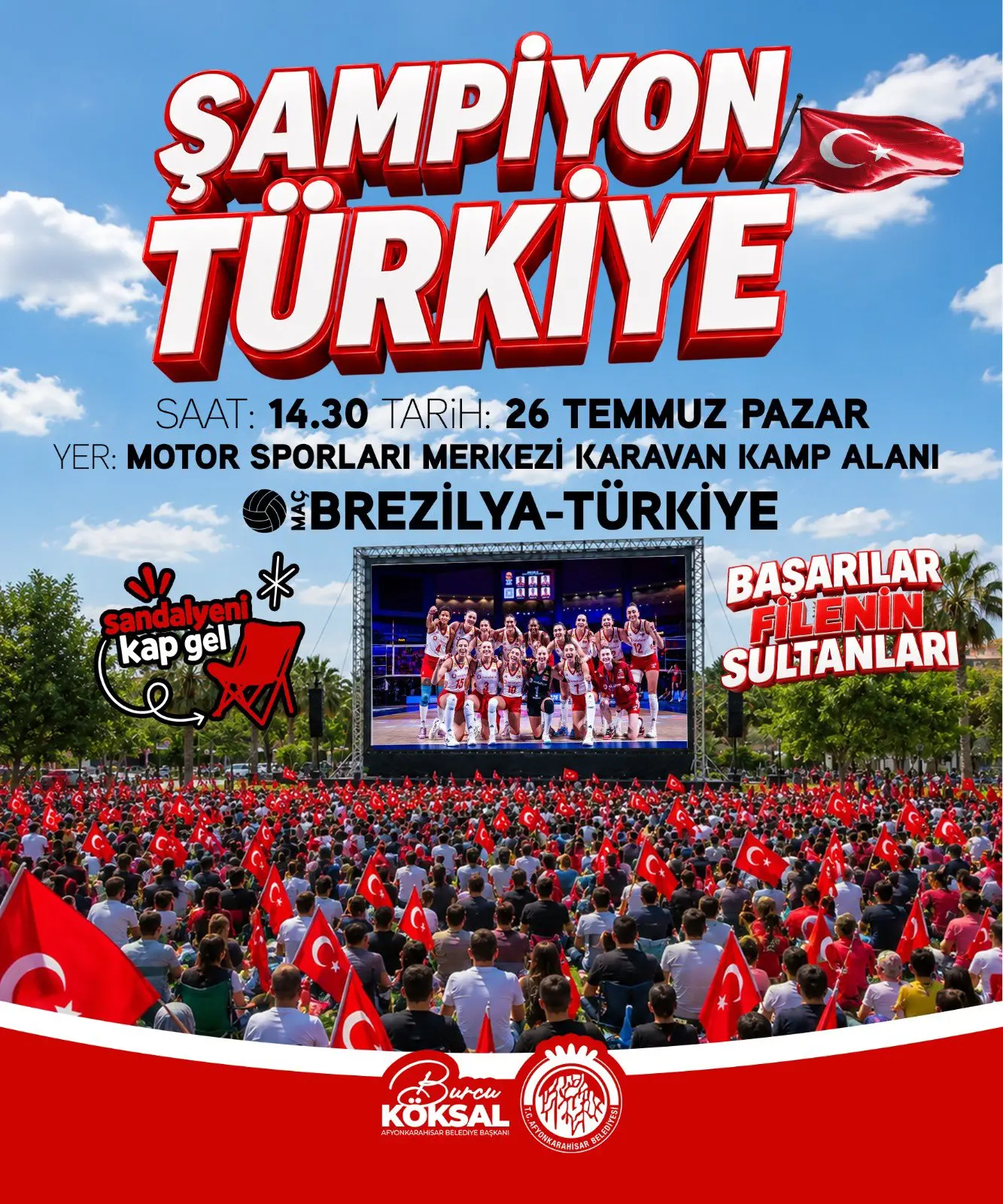 Şampiyonluk yolunda büyük ekran heyecanı