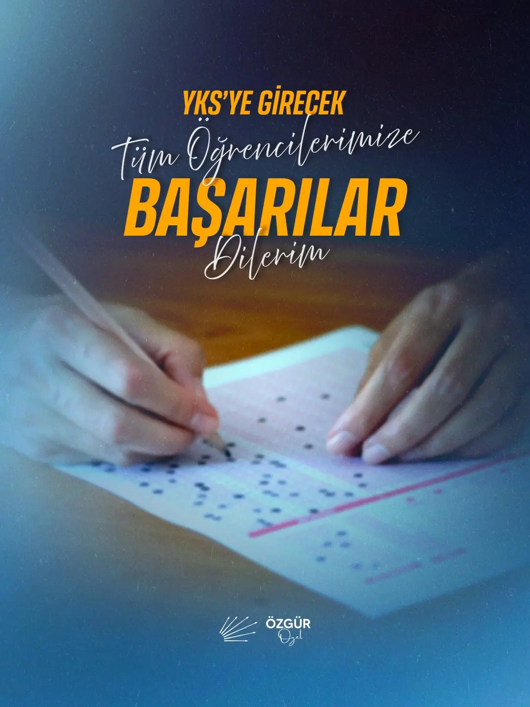 YKS'ye girecek gençlere moral mesajı