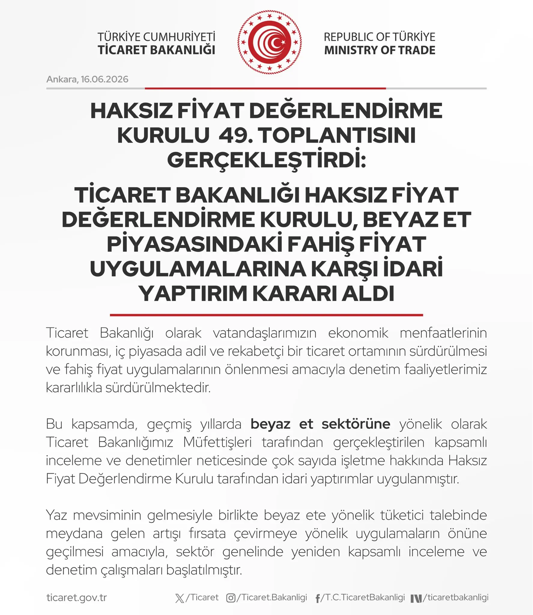 Beyaz et pazarında fahiş fiyatlara yaptırım