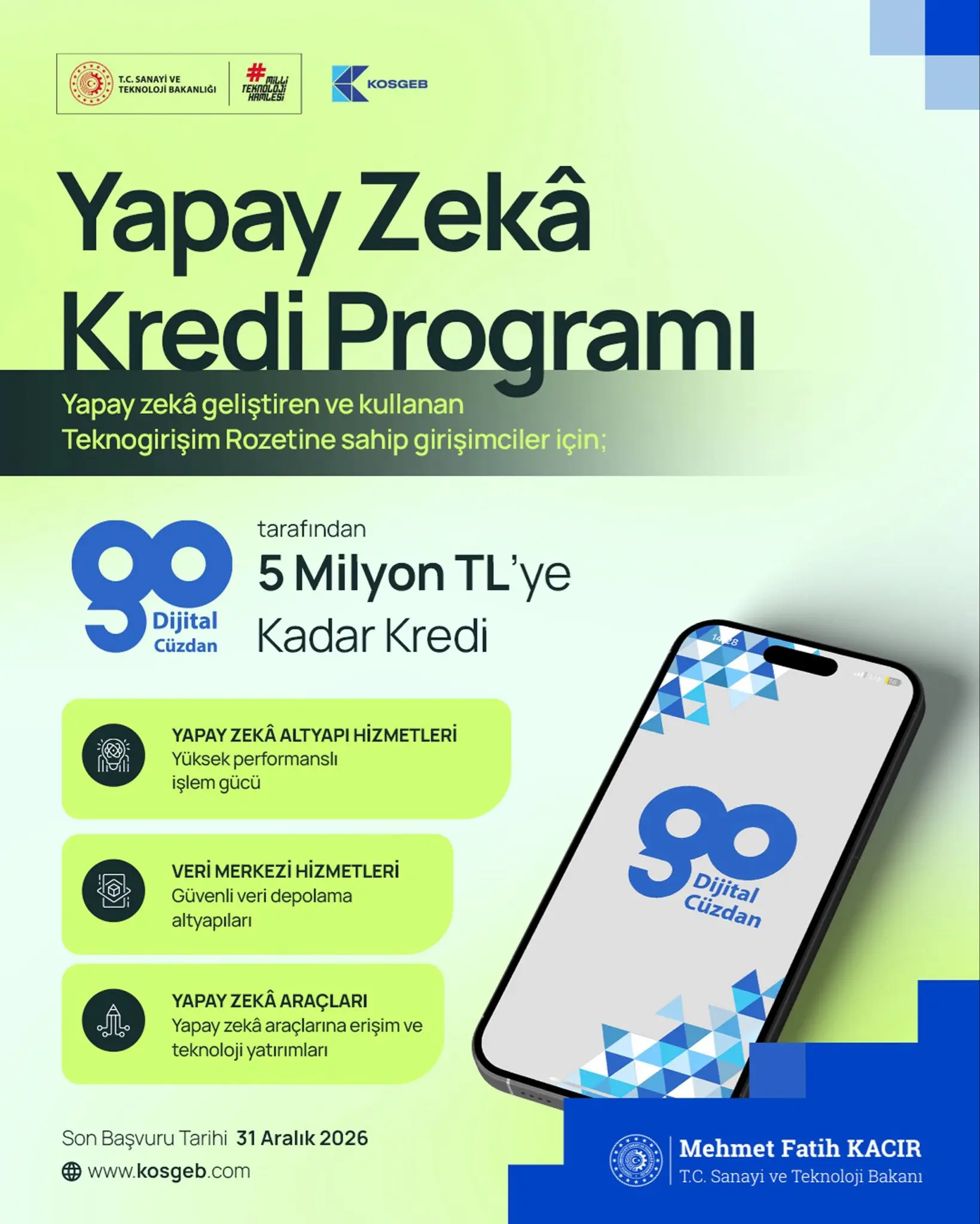 Yapay zekâ girişimlerine kredi desteği sağlanıyor