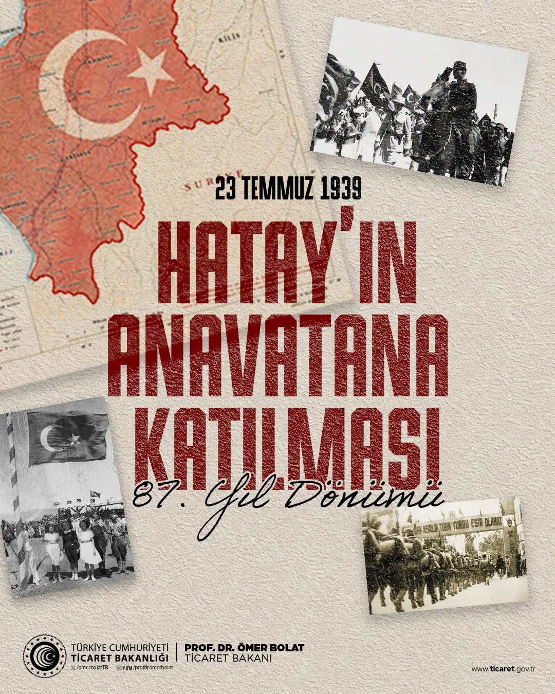 Hatay'ın Anavatan'a Katılışının Yıldönümü Kutlandı