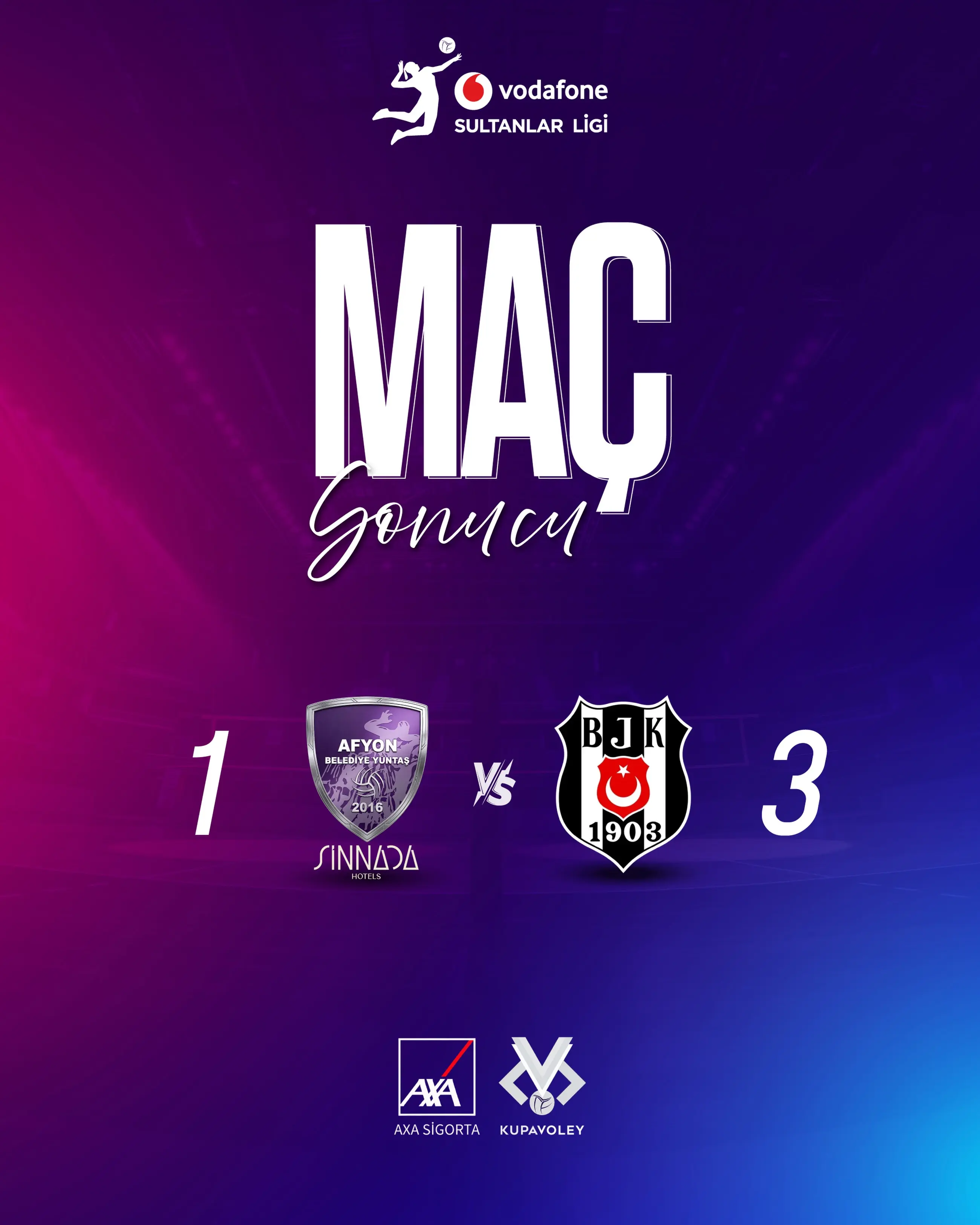 Afyon Belediye Yüntaş, Beşiktaş'a Yenildi