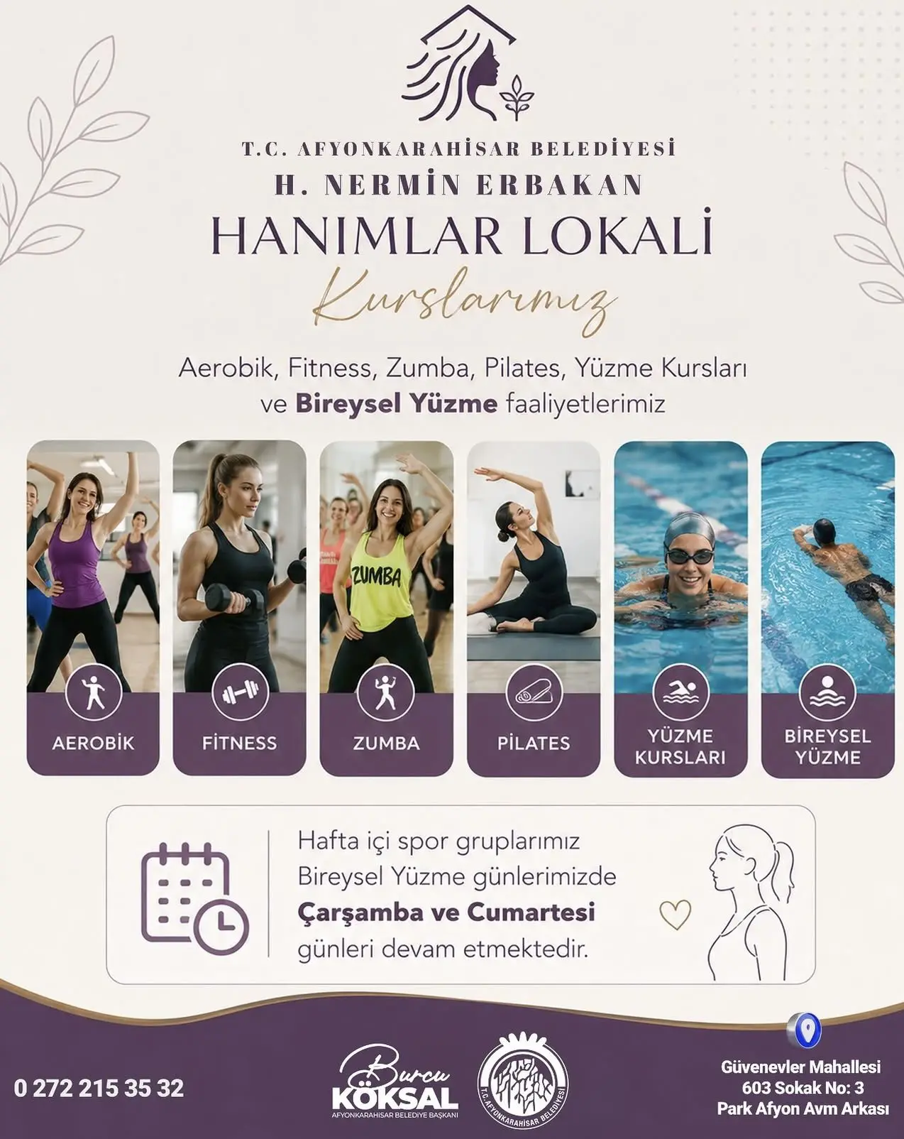 Sağlıklı yaşam ve spor kurslarına davet