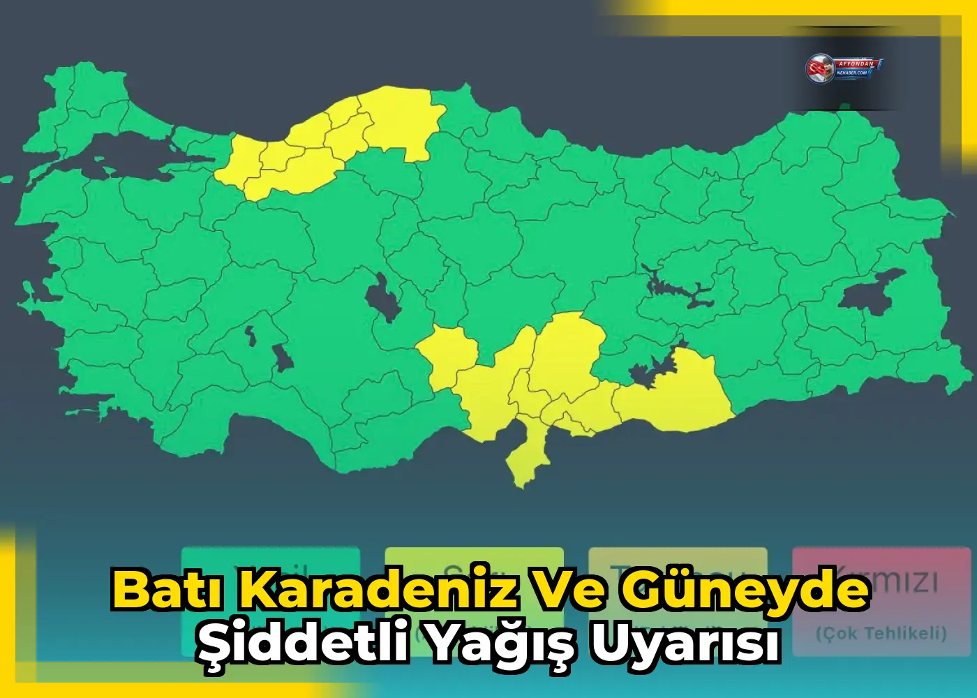 Batı Karadeniz ve Güneyde Şiddetli Yağış Uyarısı