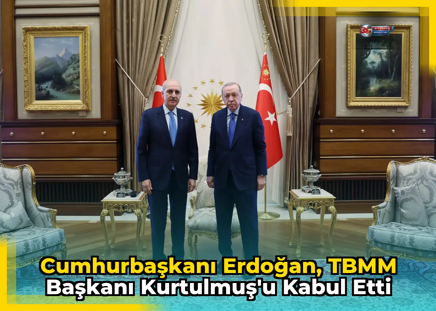 Cumhurbaşkanı Erdoğan, TBMM Başkanı Kurtulmuş'u kabul etti