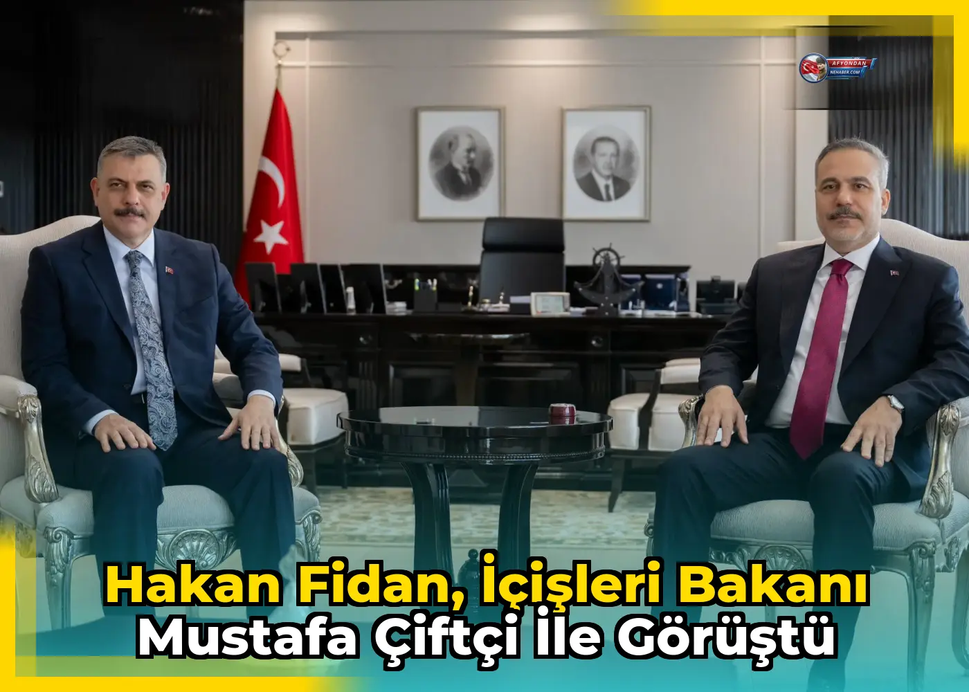 Hakan Fidan, İçişleri Bakanı Mustafa Çiftçi ile görüştü