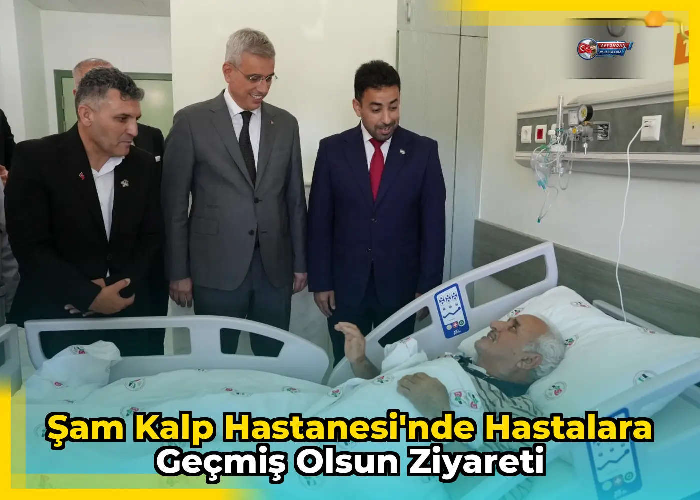 Şam Kalp Hastanesi'nde hastalara geçmiş olsun ziyareti