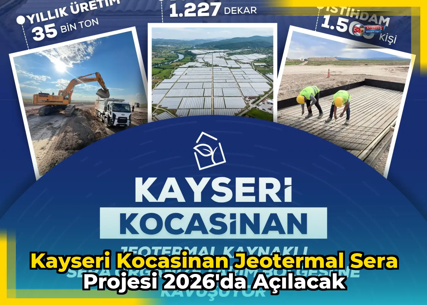 Kayseri Kocasinan Jeotermal Sera Projesi 2026'da Açılacak
