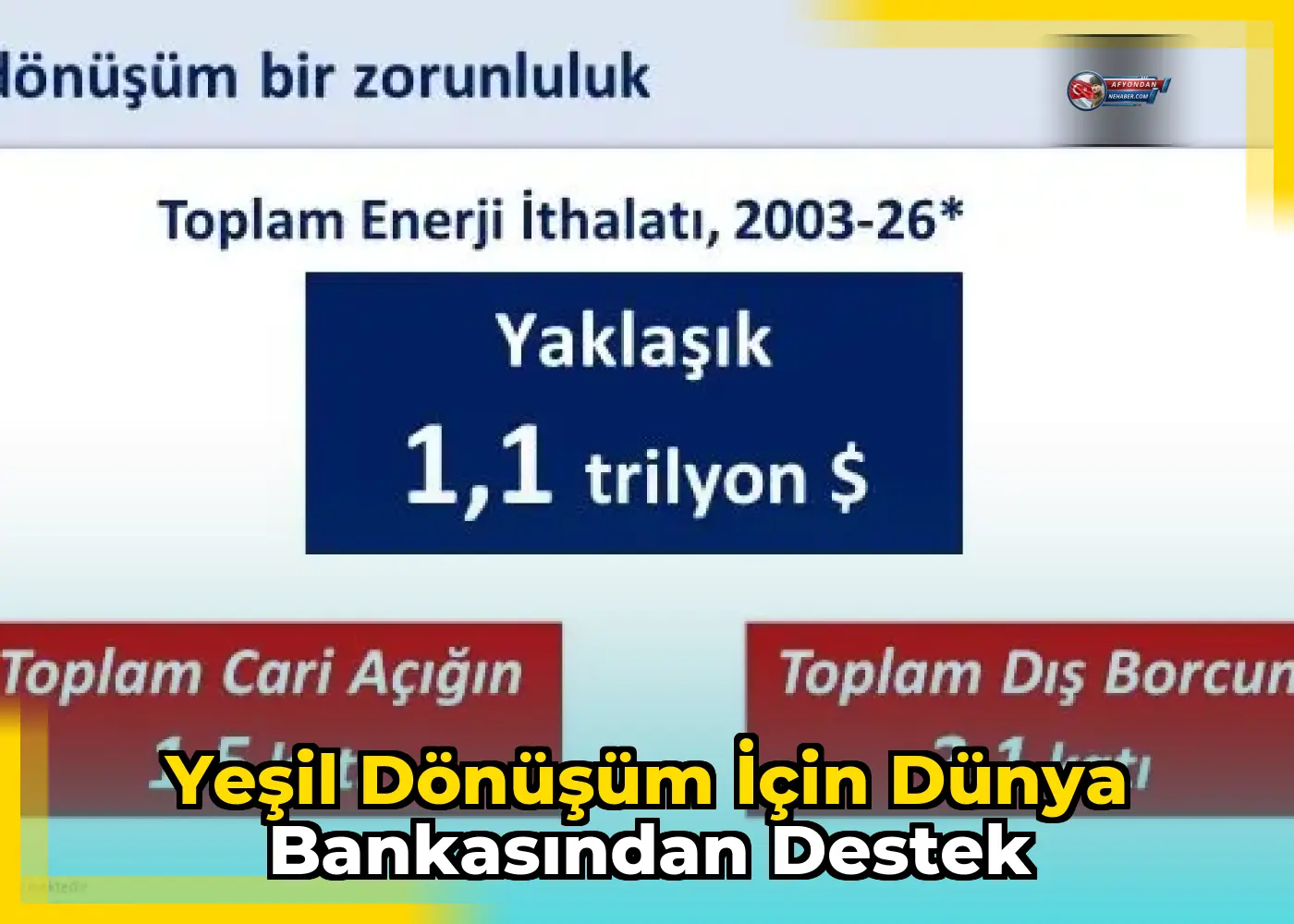 Yeşil dönüşüm için dünya bankasından destek