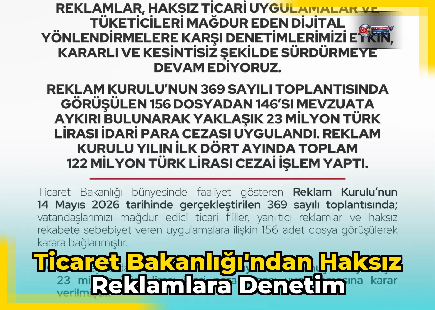 Ticaret Bakanlığı'ndan haksız reklamlara denetim