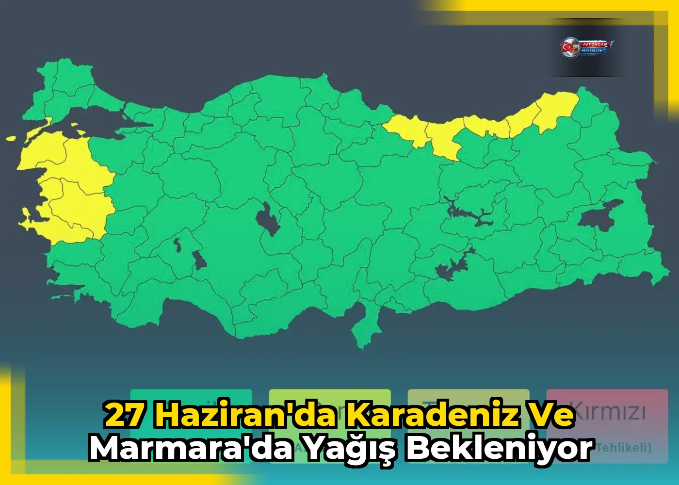 27 Haziran'da Karadeniz ve Marmara'da yağış bekleniyor