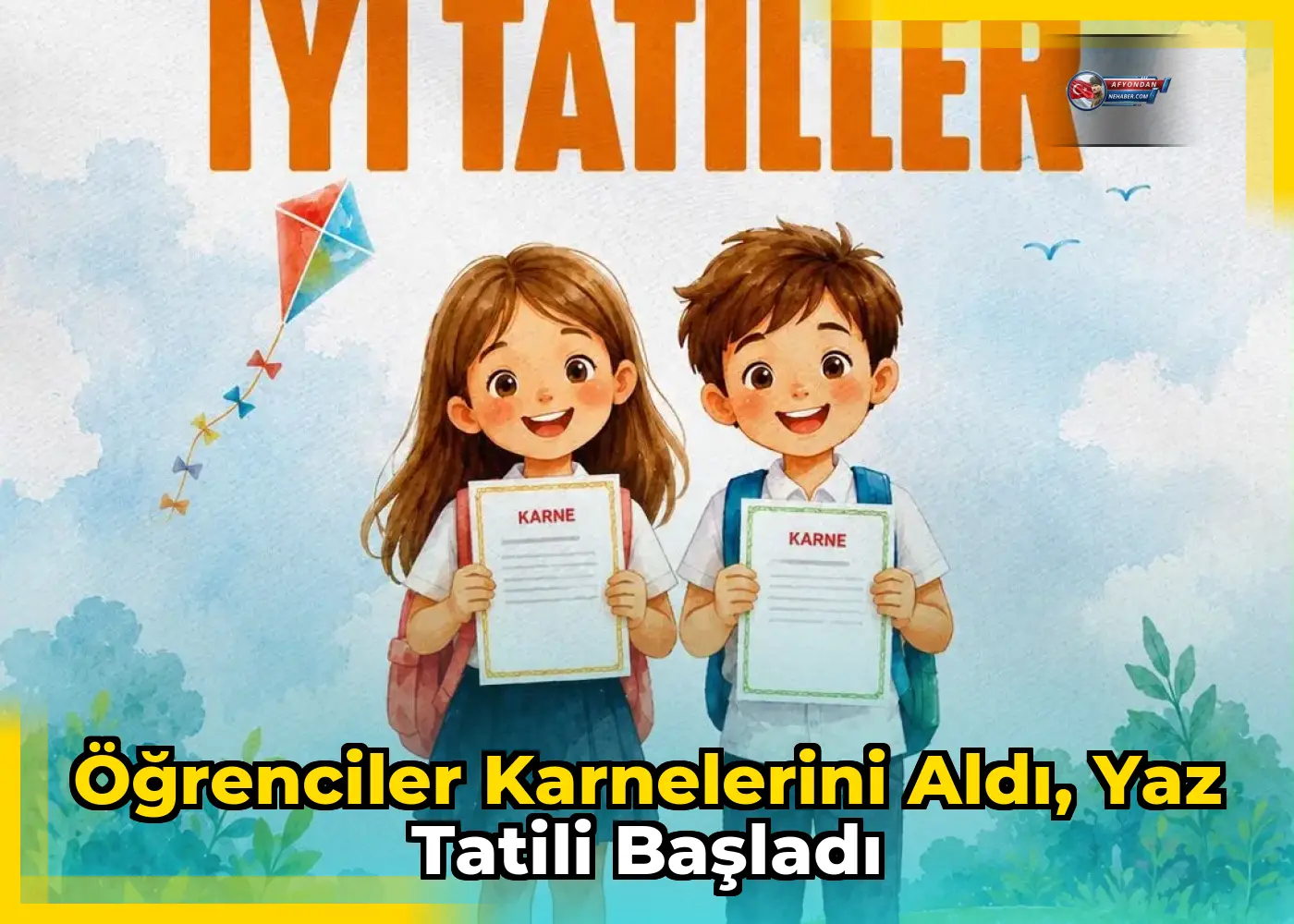 Öğrenciler karnelerini aldı, yaz tatili başladı