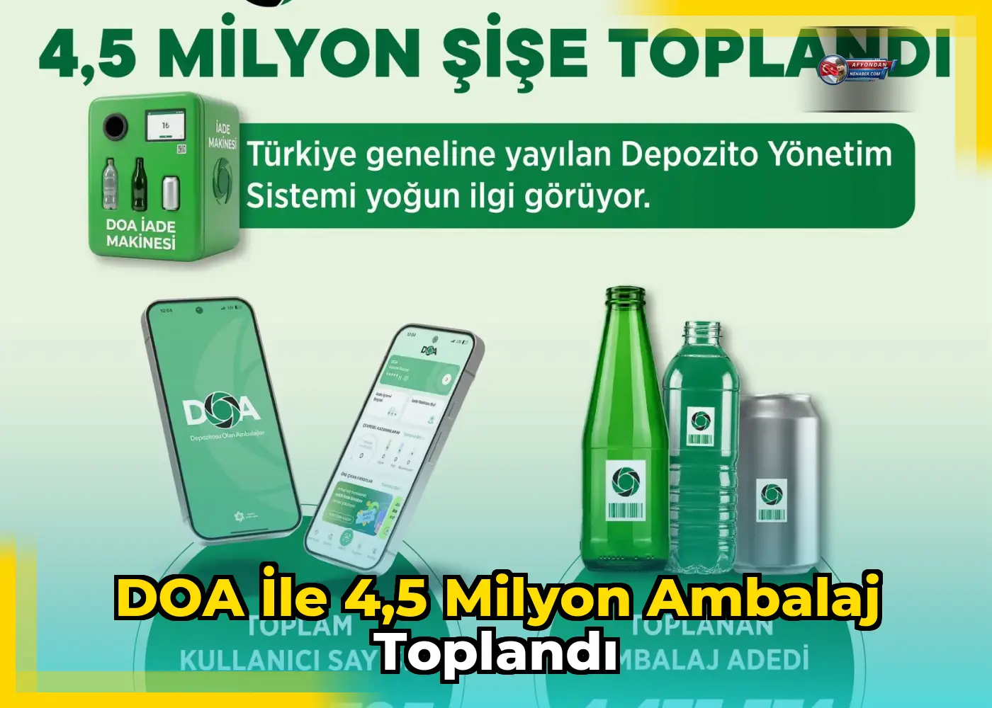 DOA ile 4,5 milyon ambalaj toplandı