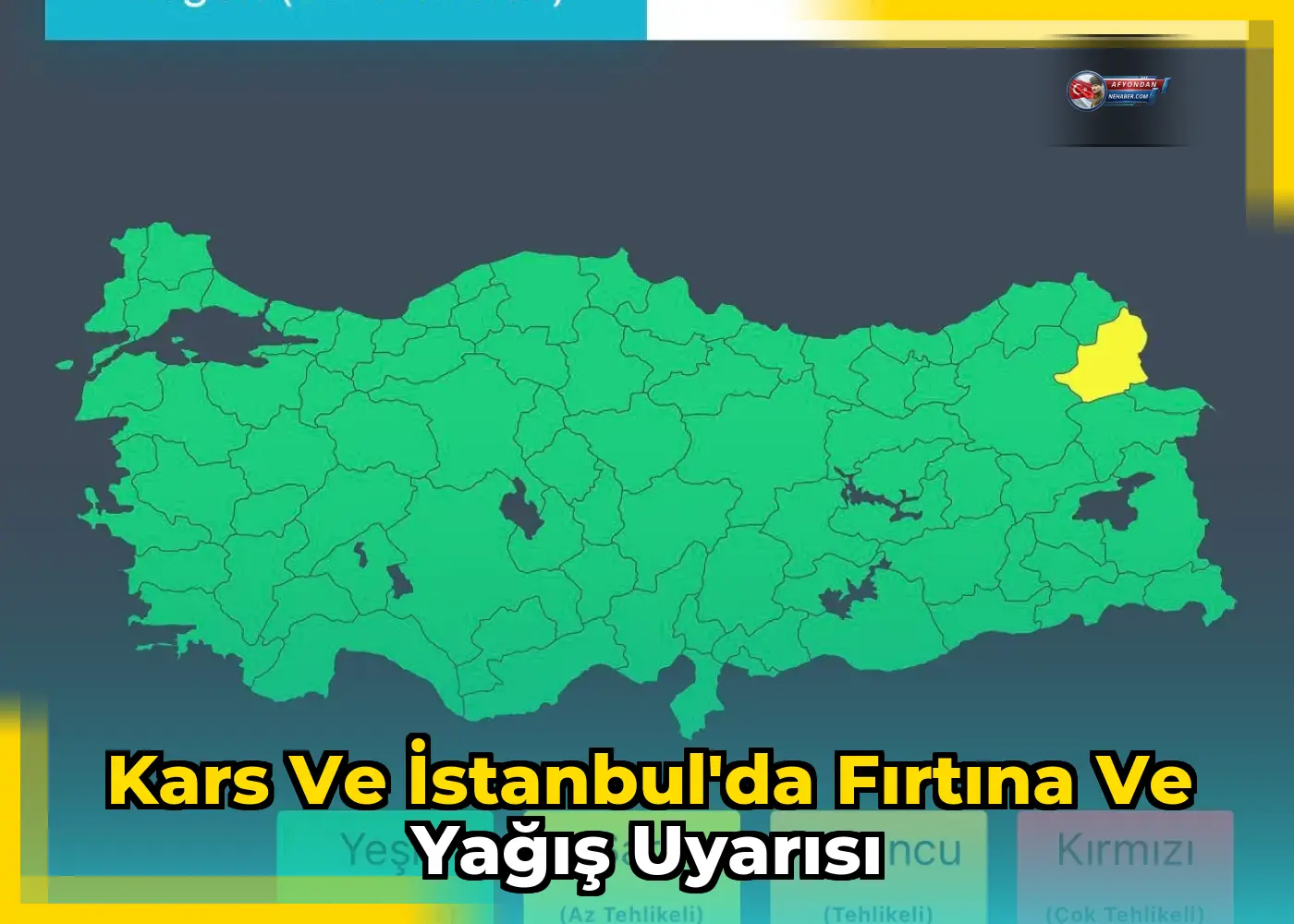 Kars ve İstanbul'da fırtına ve yağış uyarısı