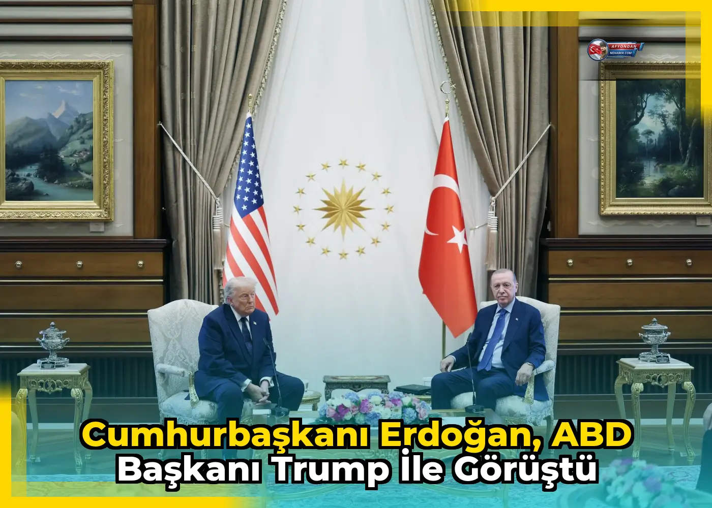 Cumhurbaşkanı Erdoğan, ABD Başkanı Trump ile görüştü