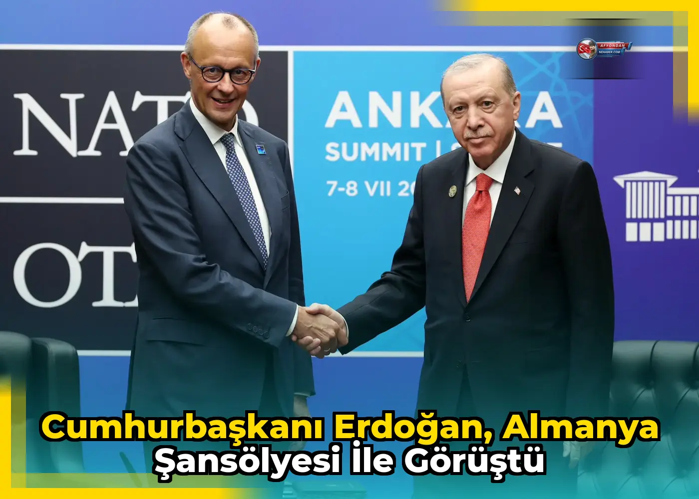 Cumhurbaşkanı Erdoğan, Almanya Şansölyesi ile görüştü