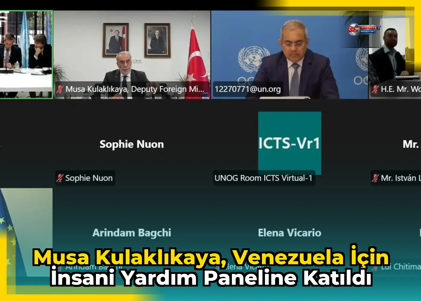 Musa Kulaklıkaya, Venezuela için insani yardım paneline katıldı