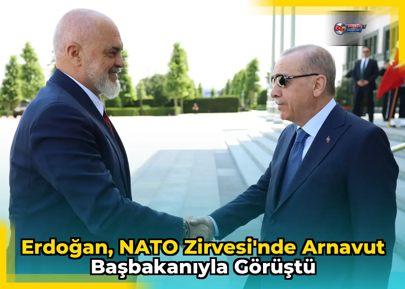 Erdoğan, NATO Zirvesi'nde Arnavut Başbakanıyla Görüştü