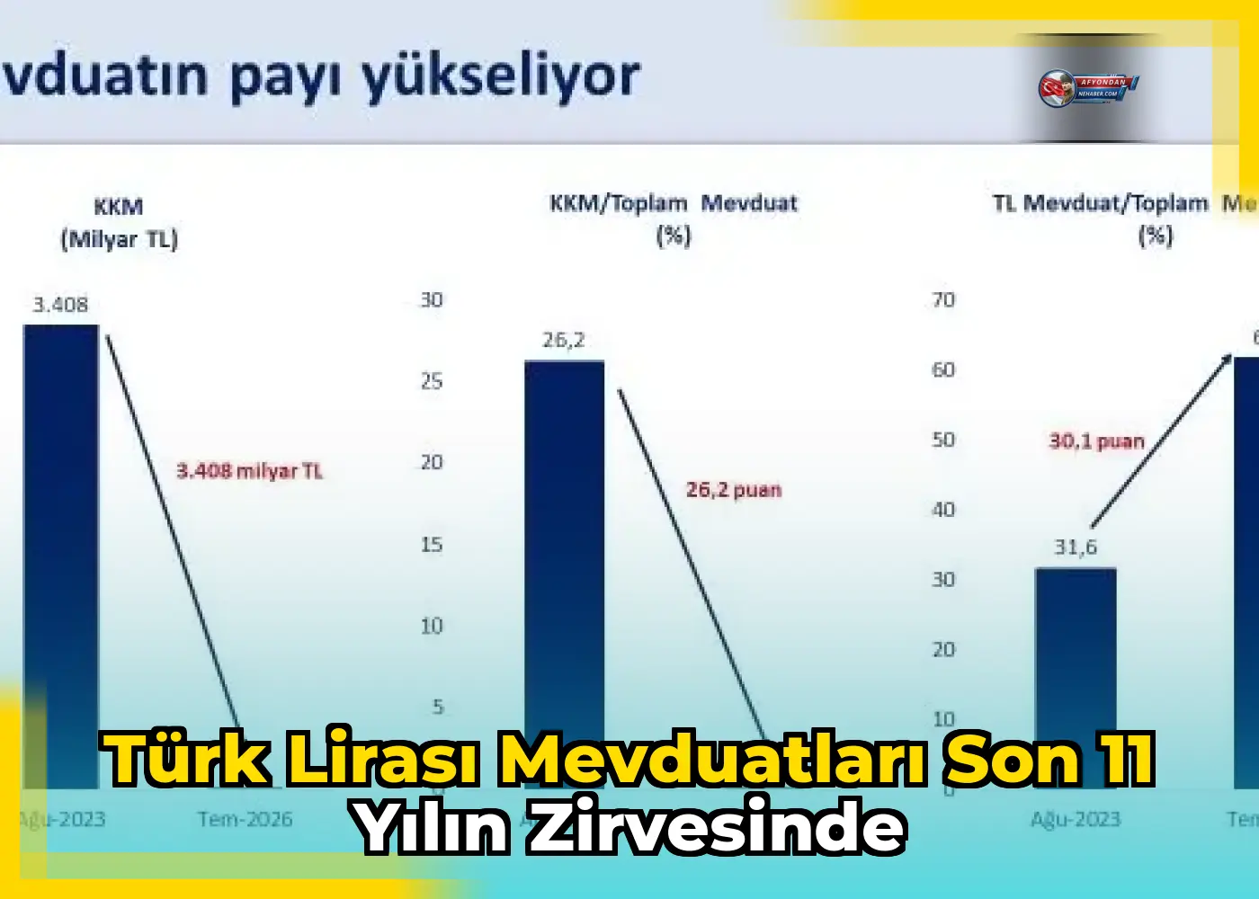Türk lirası mevduatları son 11 yılın zirvesinde