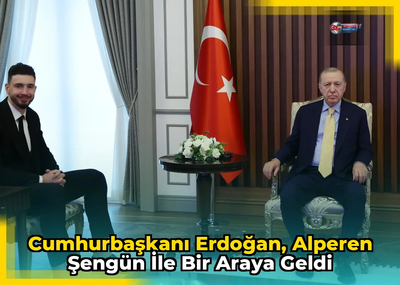 Cumhurbaşkanı Erdoğan, Alperen Şengün ile bir araya geldi