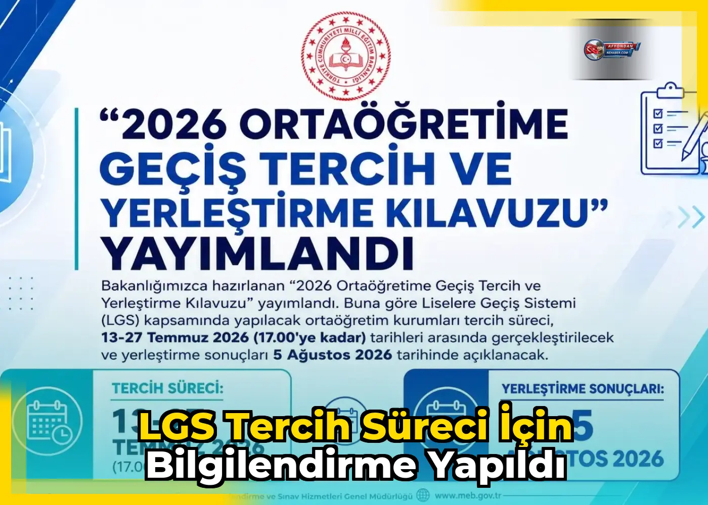 LGS tercih süreci için bilgilendirme yapıldı