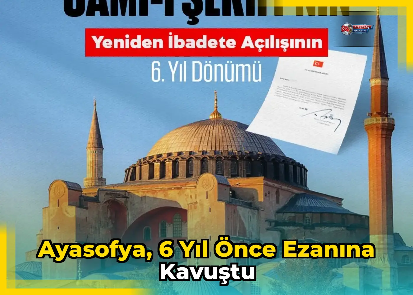 Ayasofya, 6 yıl önce ezanına kavuştu