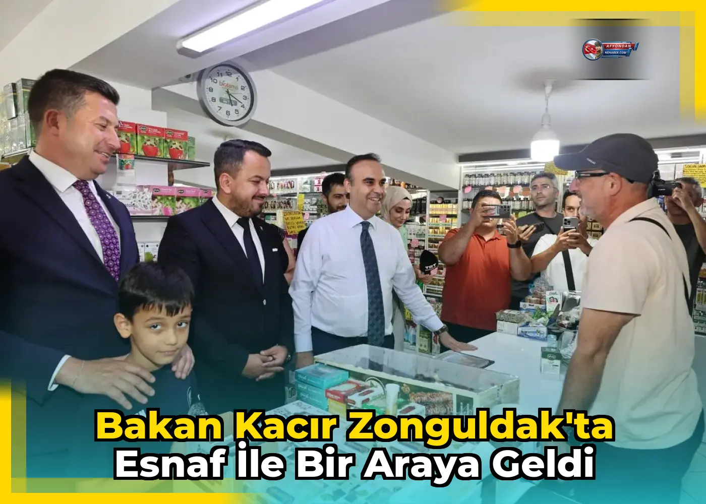 Bakan Kacır Zonguldak'ta esnaf ile bir araya geldi