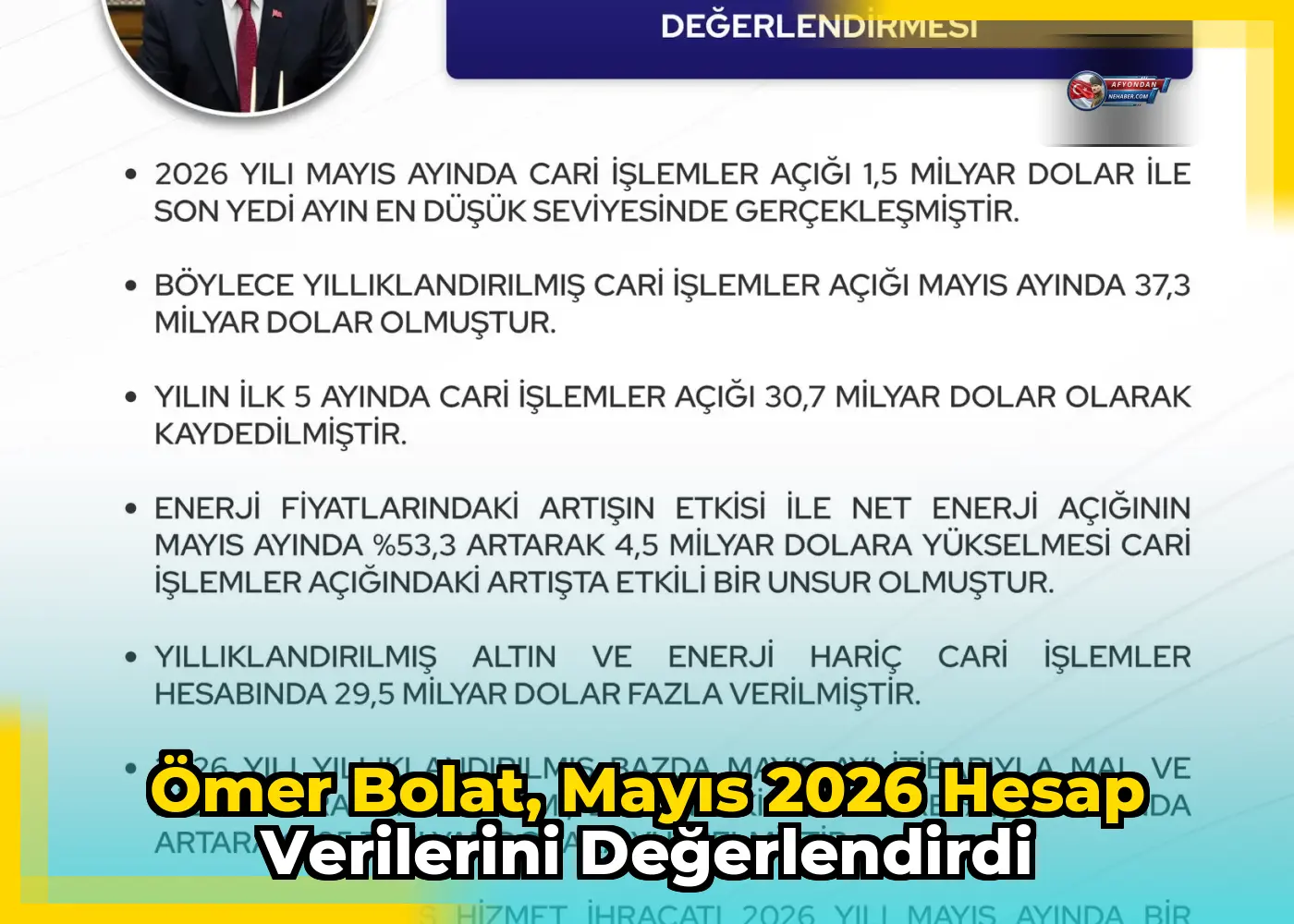 Ömer Bolat, Mayıs 2026 Hesap Verilerini Değerlendirdi