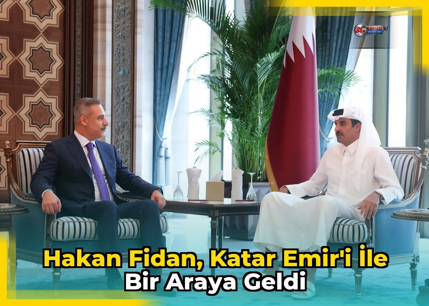 Hakan Fidan, Katar Emir'i ile bir araya geldi