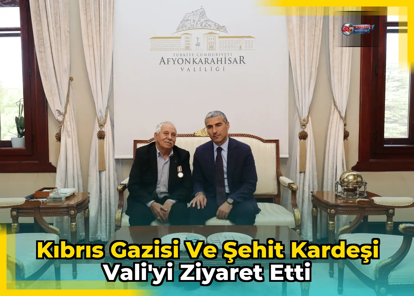 Kıbrıs Gazisi ve Şehit Kardeşi Vali'yi Ziyaret Etti