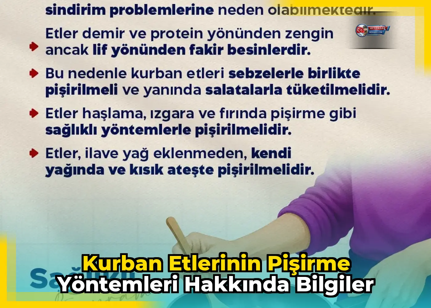 Kurban etlerinin pişirme yöntemleri hakkında bilgiler