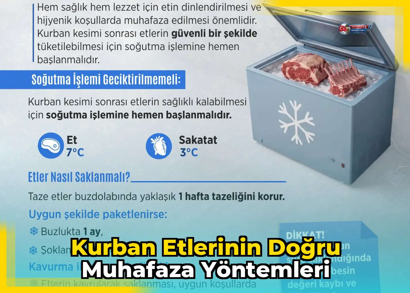 Kurban etlerinin doğru muhafaza yöntemleri