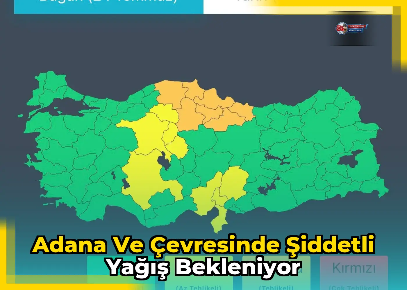 Adana ve çevresinde şiddetli yağış bekleniyor
