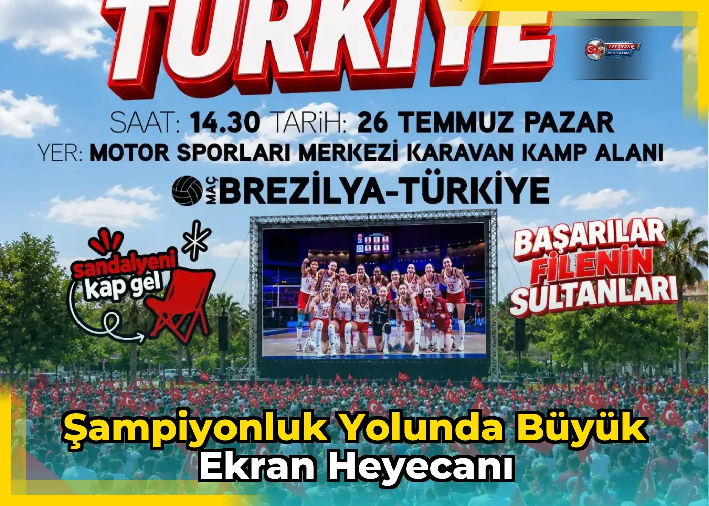 Şampiyonluk yolunda büyük ekran heyecanı