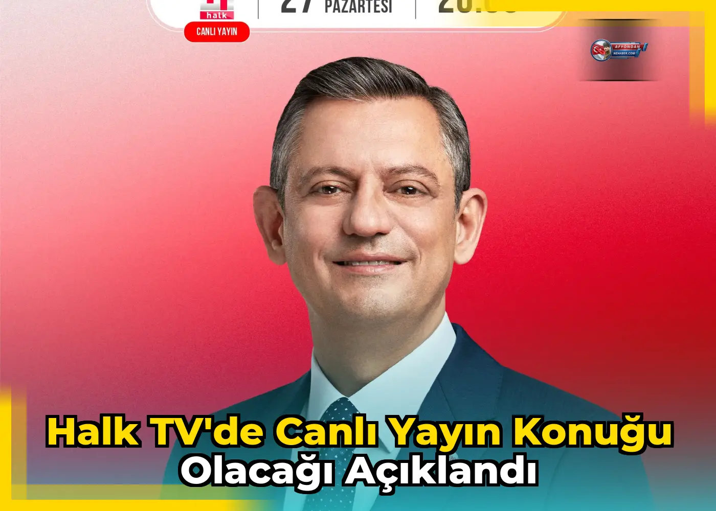 Halk TV'de canlı yayın konuğu olacağı açıklandı