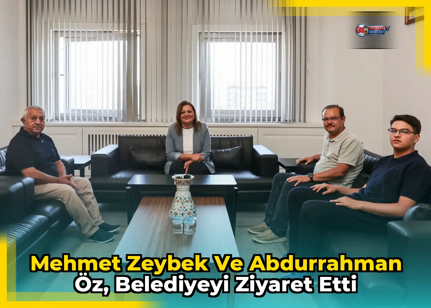 Mehmet Zeybek ve Abdurrahman Öz, belediyeyi ziyaret etti
