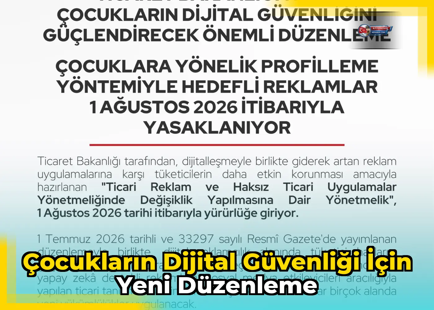 Çocukların dijital güvenliği için yeni düzenleme