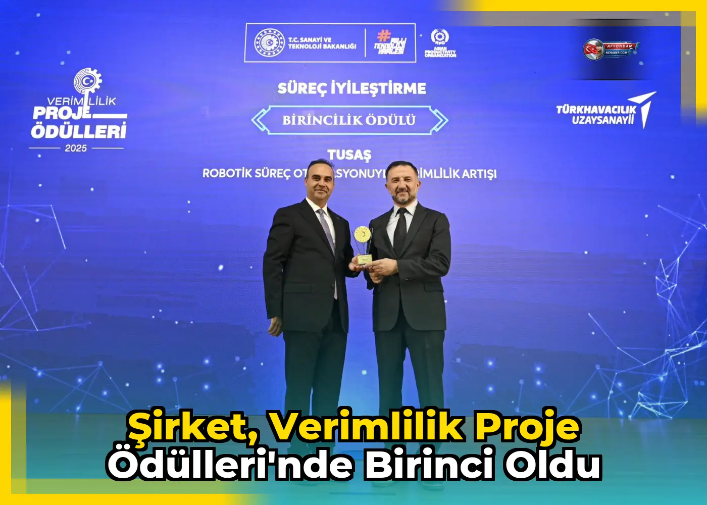 Şirket, Verimlilik Proje Ödülleri'nde birinci oldu