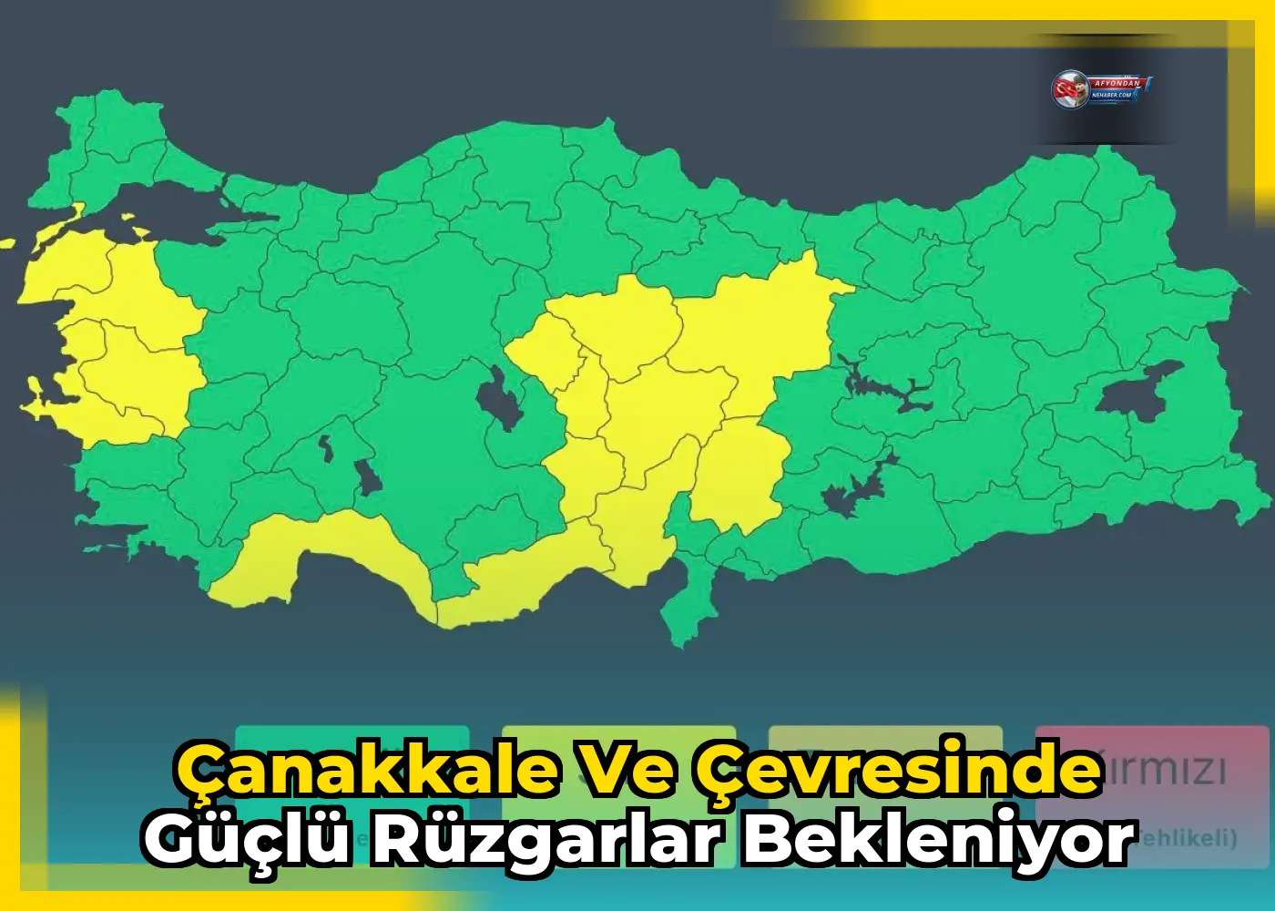 Çanakkale ve çevresinde güçlü rüzgarlar bekleniyor