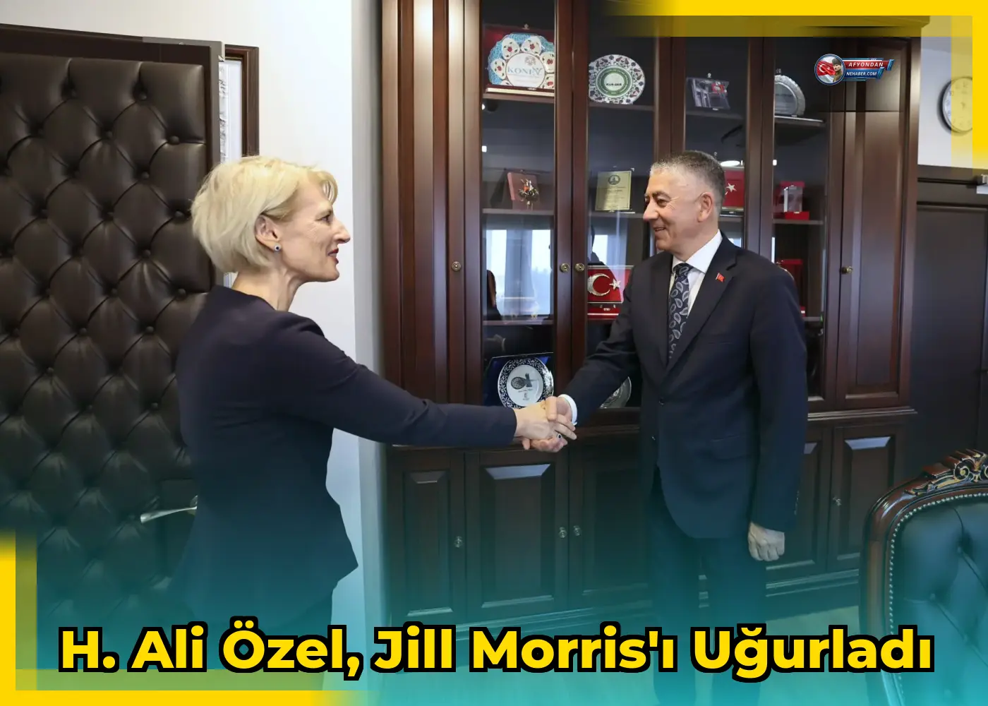 H. Ali Özel, Jill Morris'ı Uğurladı