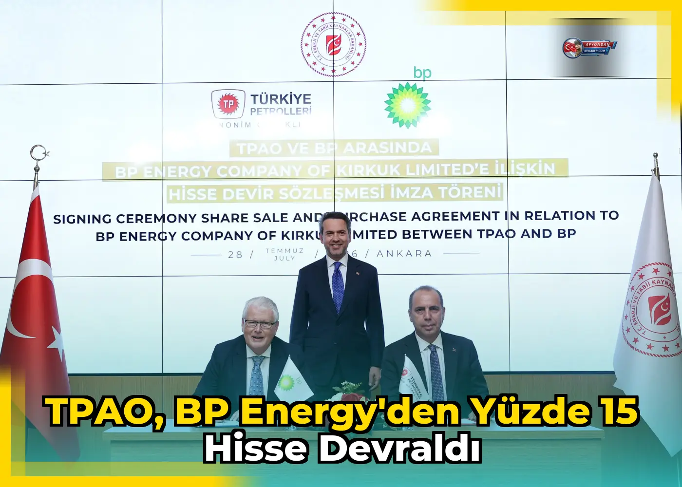 TPAO, BP Energy'den yüzde 15 hisse devraldı