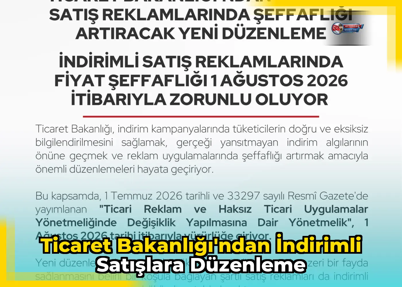Ticaret Bakanlığı'ndan indirimli satışlara düzenleme