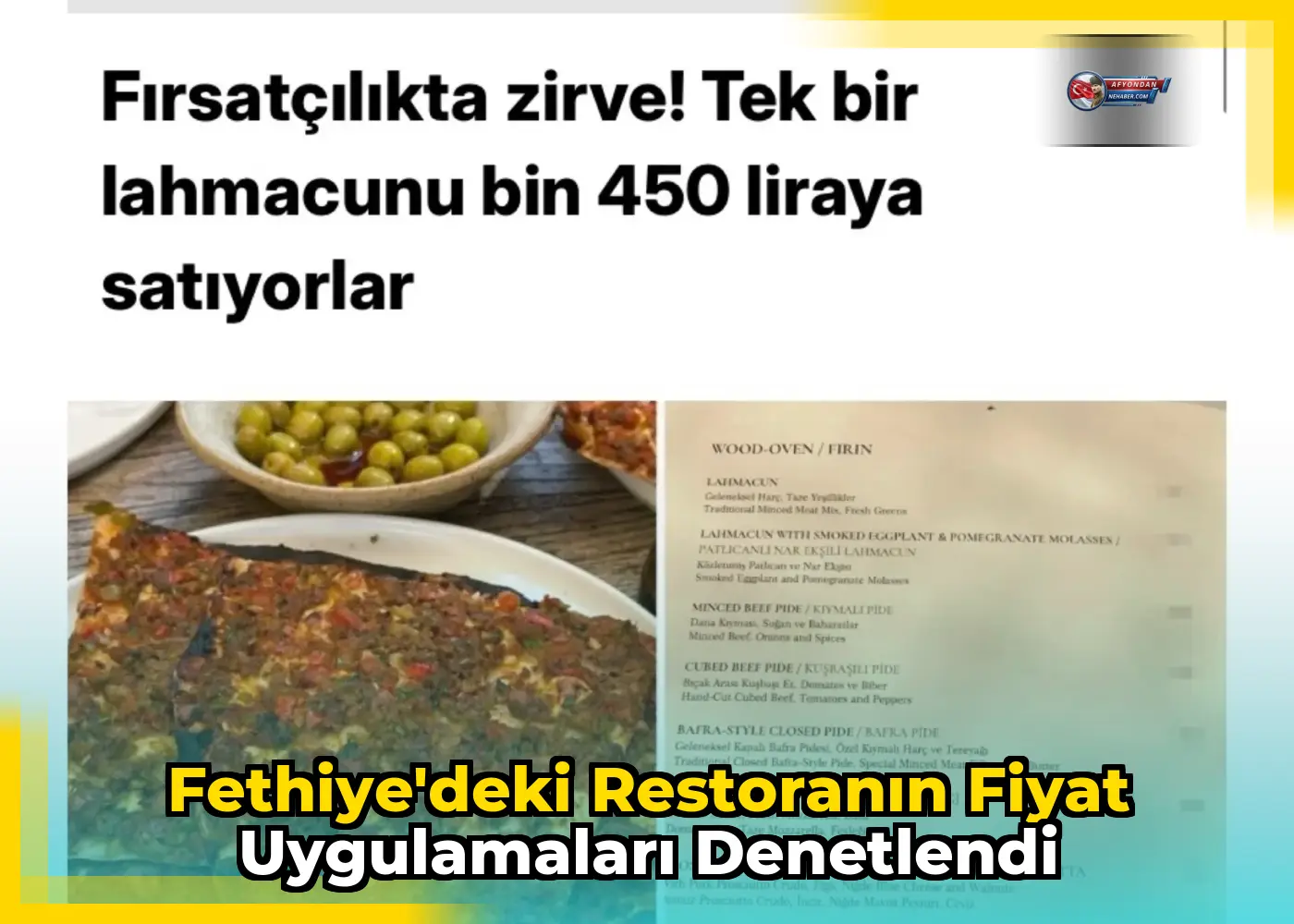 Fethiye'deki Restoranın Fiyat Uygulamaları Denetlendi