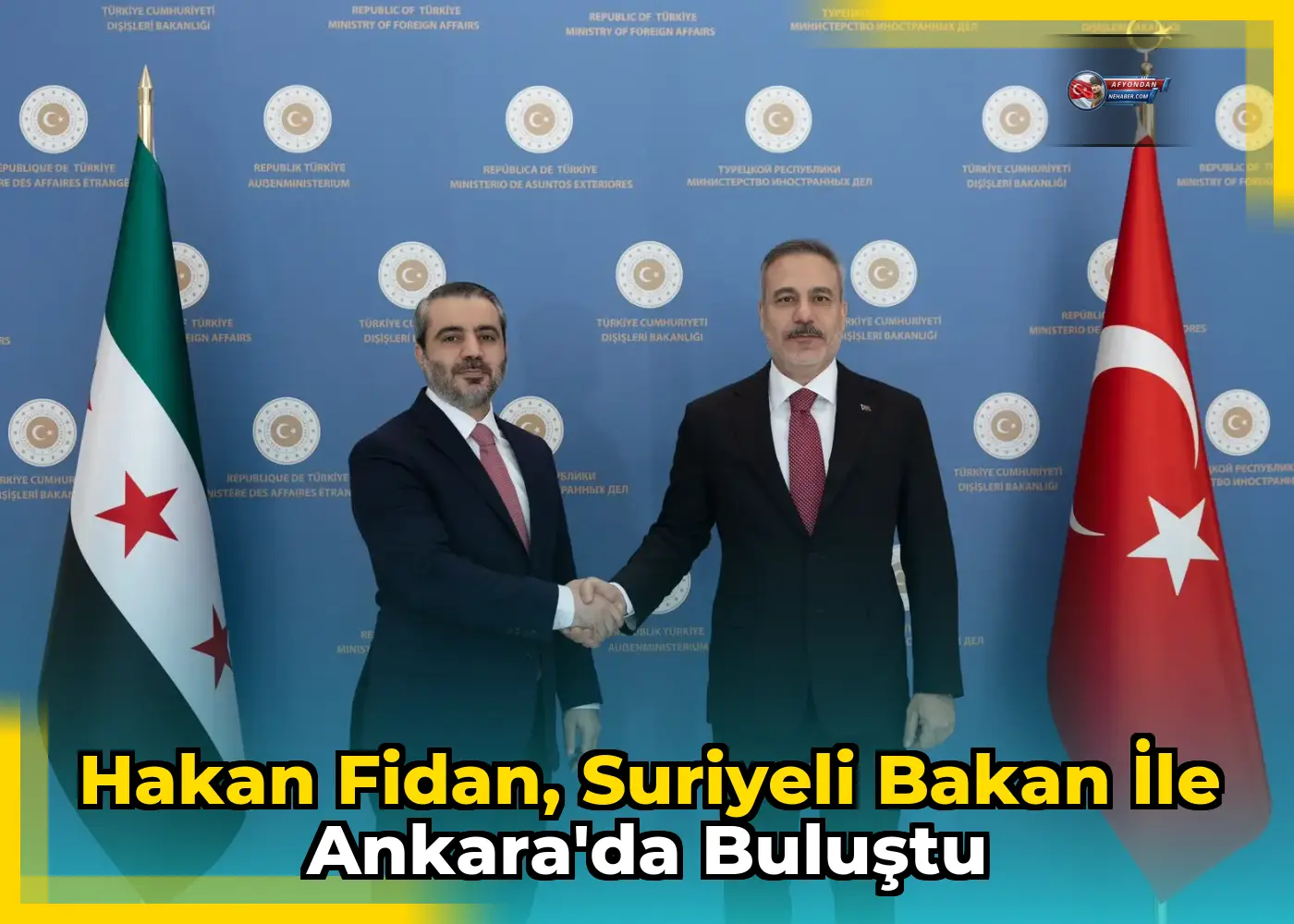 Hakan Fidan, Suriyeli Bakan ile Ankara'da buluştu