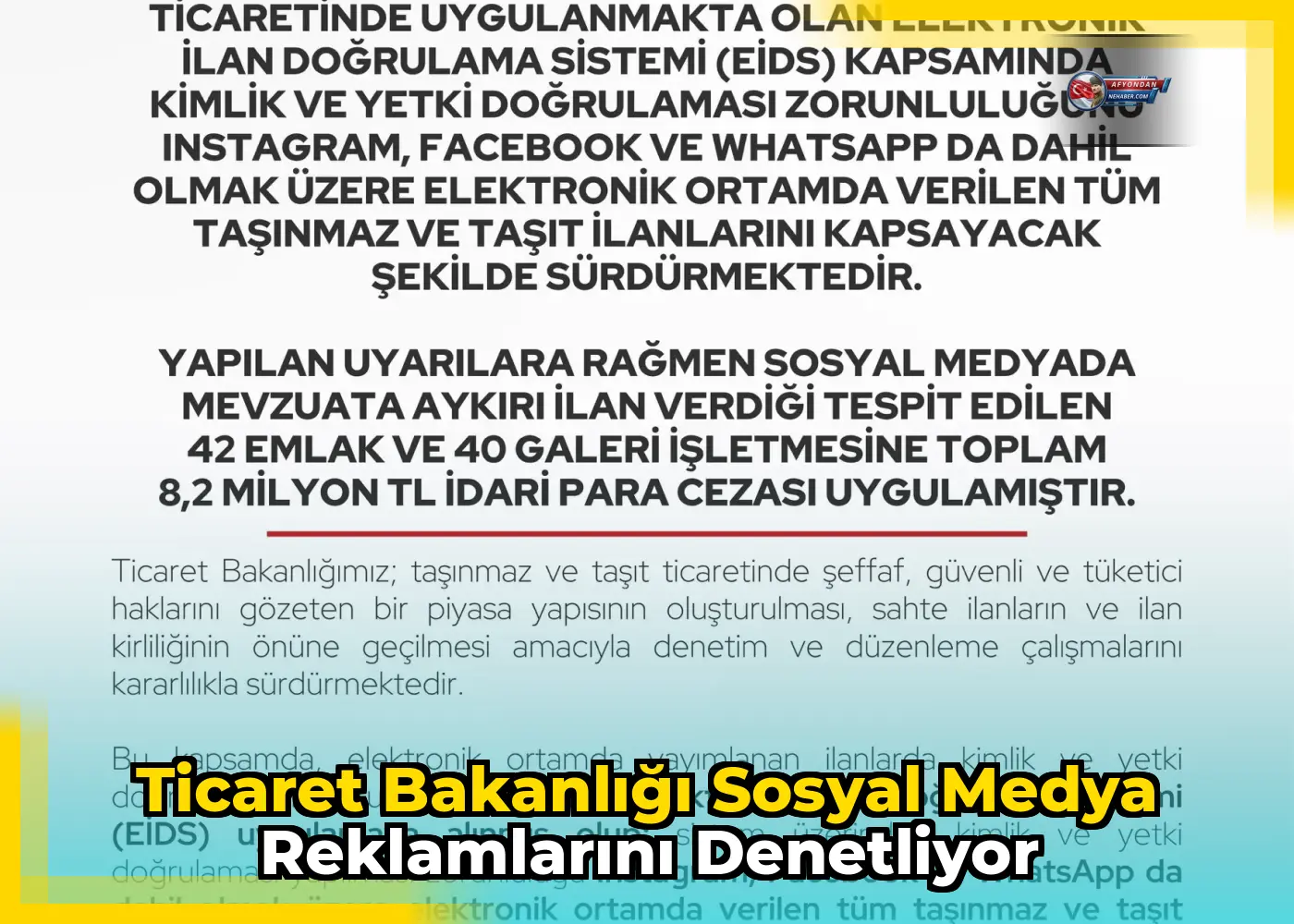 Ticaret Bakanlığı sosyal medya reklamlarını denetliyor