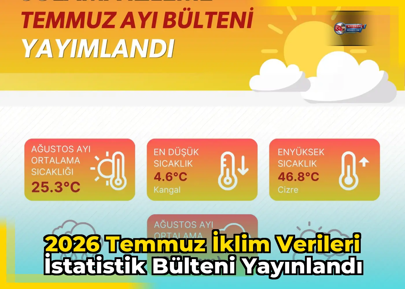 2026 Temmuz İklim Verileri İstatistik Bülteni Yayınlandı