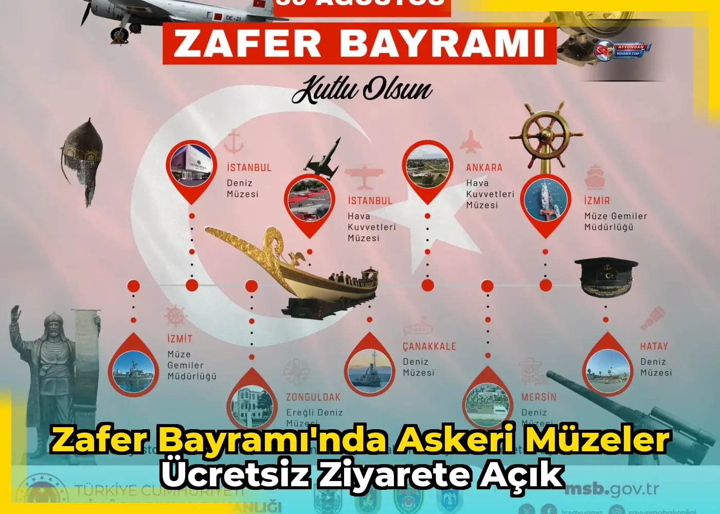 Zafer Bayramı'nda Askeri Müzeler Ücretsiz Ziyarete Açık