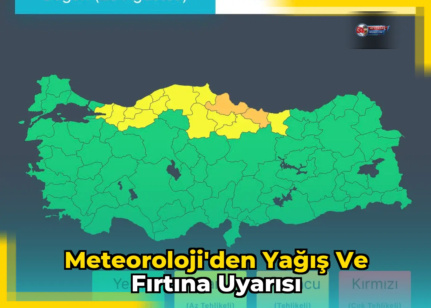 Meteoroloji'den yağış ve fırtına uyarısı